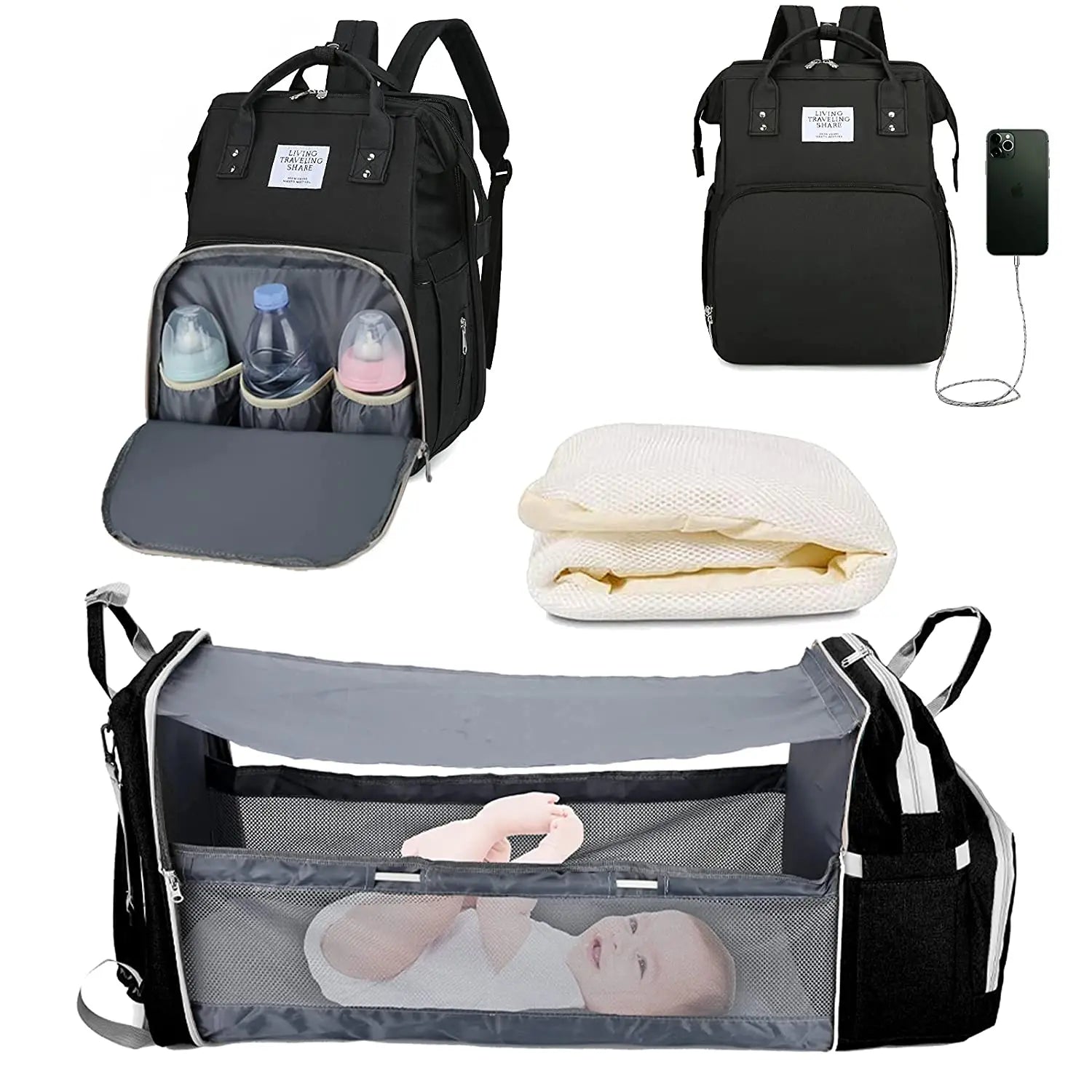 TinyNest™ 3-in-1 Baby Bed Bag