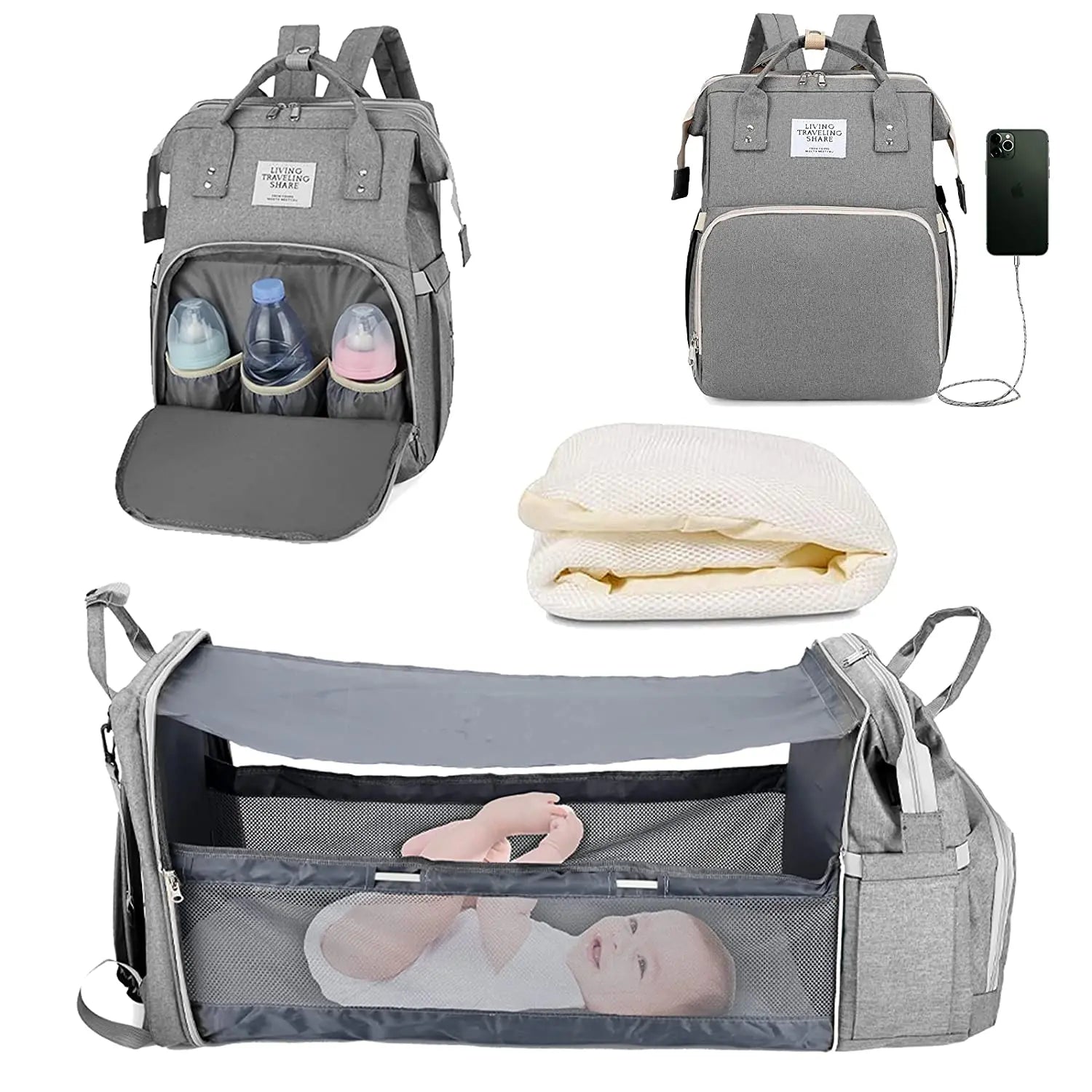 TinyNest™ 3-in-1 Baby Bed Bag