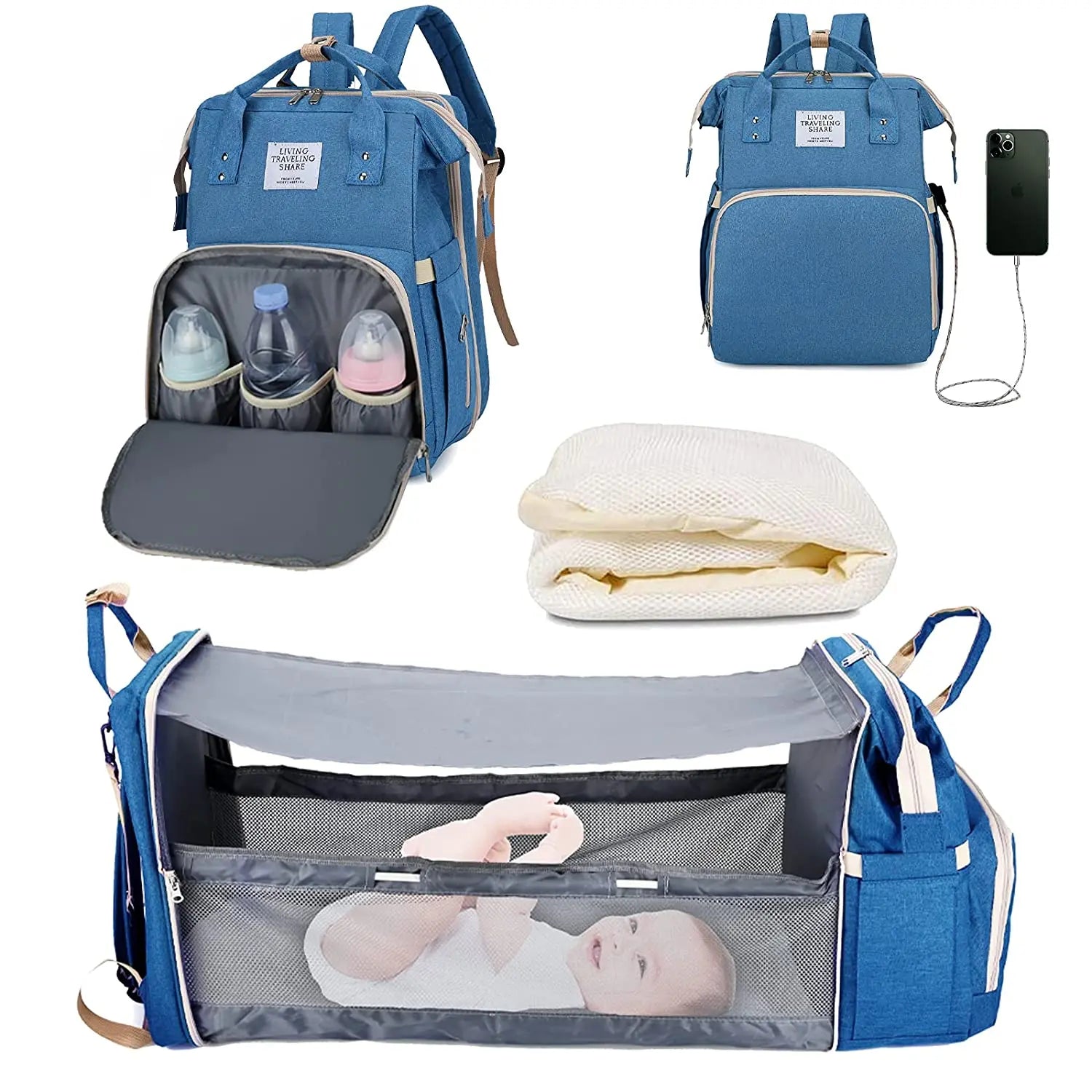 TinyNest™ 3-in-1 Baby Bed Bag